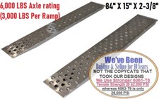 7 84 X 15 Punched Aluminum 6000 Lbs Truck Car Auto Trailer Ramps Hook Knife 7 84 X 15 Punched Aluminum 6000 Lbs Truck Car Auto Trailer Ramps Hook Knife