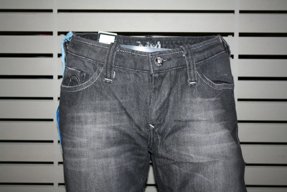 Jeans Mavi OLIVIA 10189-3249 SLVR BLCK STR tiro bajo pierna recta nuevos Foto 3 de 4