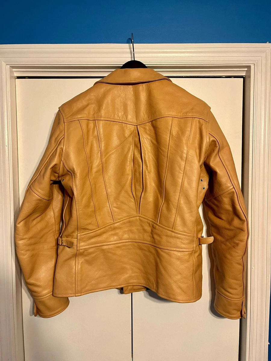 Aero Hooch Hauler sz 44 Vicenza Natural Horse Hide Leather Jacket Pre-owned