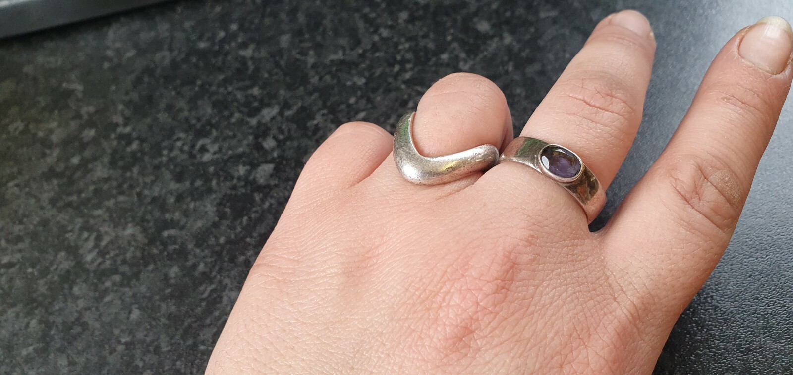 925 Solid Sterling Silver Hallmarked Ring - image 2