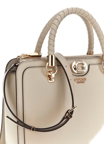 GUESS Orlina Society Satchel Handtasche Tasche Taupe Neu - Bild 3 von 4