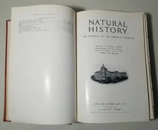 1925 NATURAL HISTORY The Journal of Museum of Natural History 7 Issues