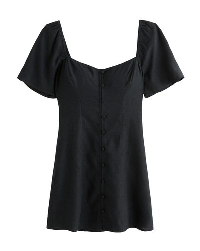 NWT Abercrombie & Fitch Emerson Linen-Blend Puff Sleeve Mini Dress Size XS | eBay NWT Abercrombie & Fitch Emerson Linen-Blend Puff Sleeve Mini Dress Size XS | eBay
