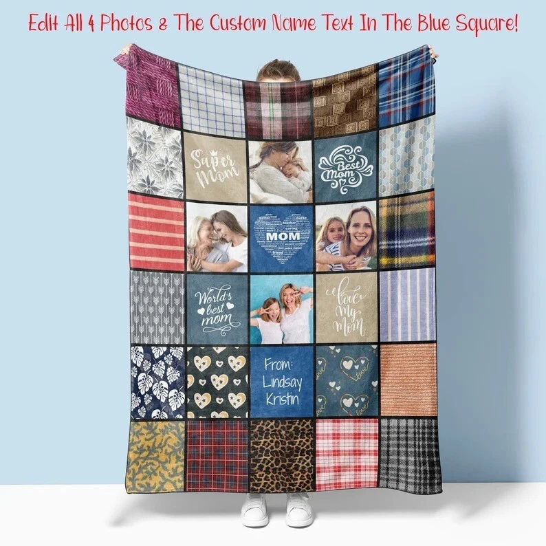 Blanket For Mom, Custom Photo Collage Blanket, Mothers Day Gift, Perso –  Famiily Shop