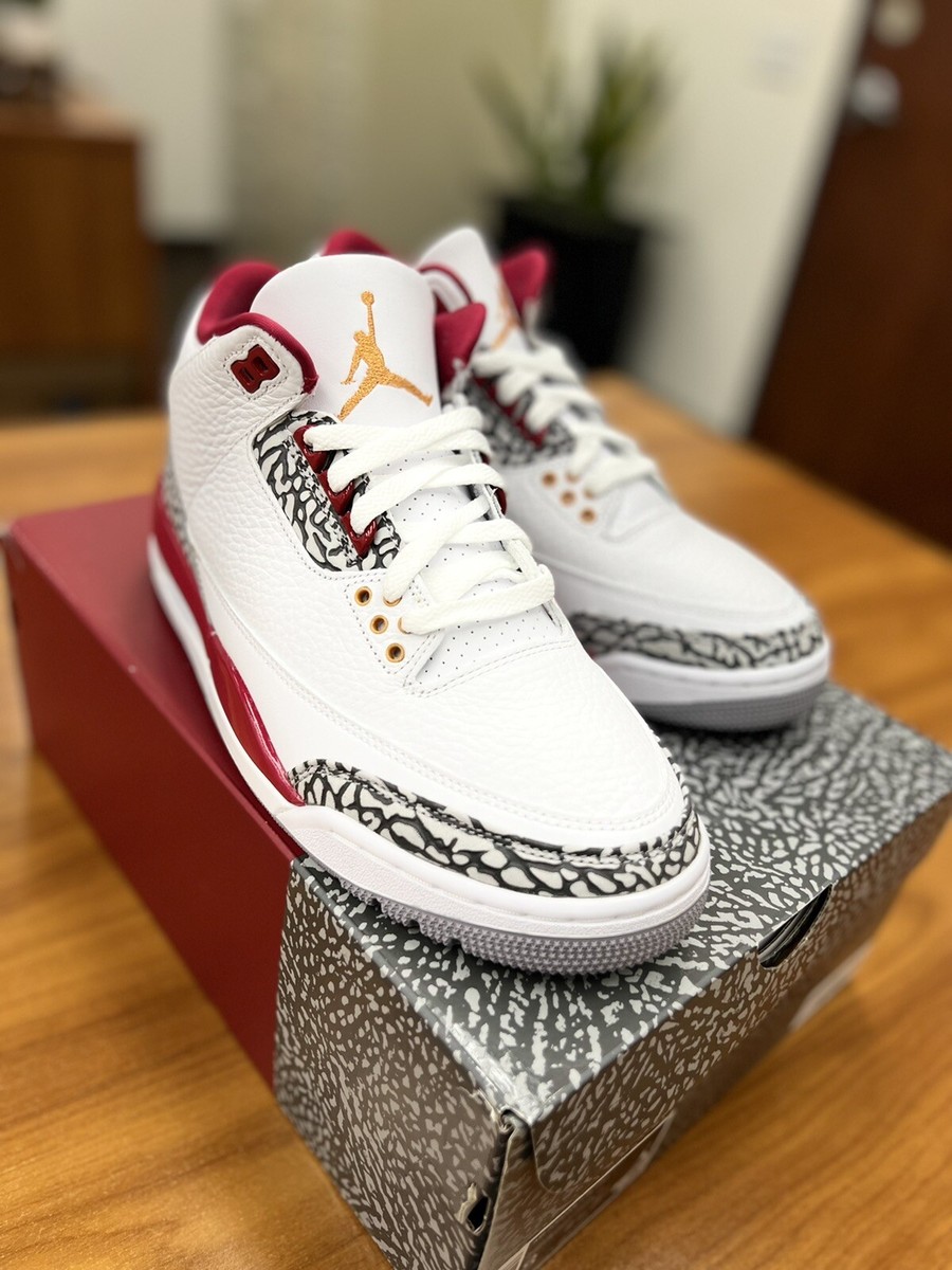 Air Jordan 3 Cardinal Red Men Size 8 Brand New 2022 100% Authentic