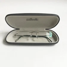 Silhouette Titanium Rimless Gunmetal Green Eyeglasses Frames 4303 40 6956 5227