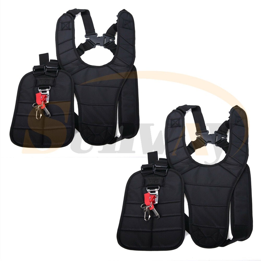 2x Adjustable Padded Shoulder Harness Strap For Brush Cutter Trimmer Strimmer