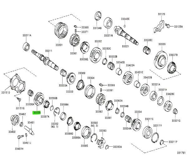 TOYOTA Avensis Corolla Lexus ES250 300  GEAR 5TH Genuine JDM 33336-20090 - Image 4 of 4