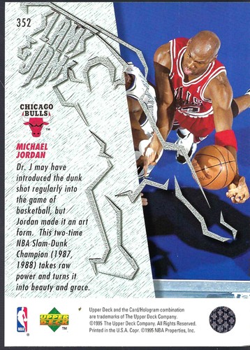 1995-96 Upper Deck #352 Michael Jordan JUMBO - Bild 2 von 2