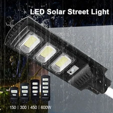 LED Solar Street Light Radar Road Lamp Motion Sensor Security Outdoor Waterproof