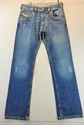Blue Denim Designer Jeans Button Fly 