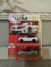 2 AUTO WORLD 1:64 CHEVY CAMARO 1995 PONTIAC FIREBIRD 2 pack