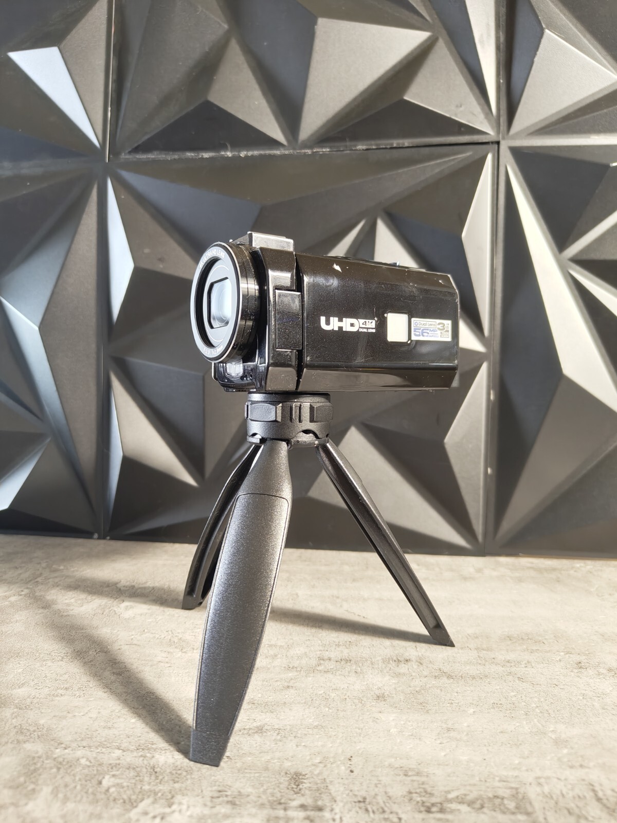 Camcorder Video Camera, 5K 56MP Dual Lens WiFi 3'' 270° Rotatable 16X Camcorder-image