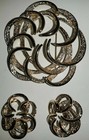 Vintage Sarah Coventry Silver Tone "Tailored Swirl" Brooch & Clip On Earring Set — photo 1