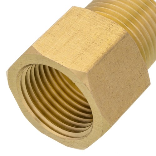 Brass 3/8" NPT Male To 3/8" BSP Female Adapter Pipe Fitting Connector Parallel - Picture 3 of 3