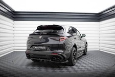 Höher Spoiler CAP für 3D Alfa Romeo Stelvio Quadrifoglio Mk1 schwarz Hochglanz