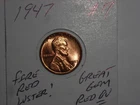 wheat penny 1947 LINCOLN CENT NICE GEM RED BU 1947-P LOT #7 FIRE RED UNC LUSTER