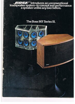 70'S - THE BOSE 901 - SERIES III - SPEAKER BROCHURE