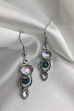 1 Inch Silver-tone Earring Set Boho Retro Dangle Drop Hook New Free Ship 877