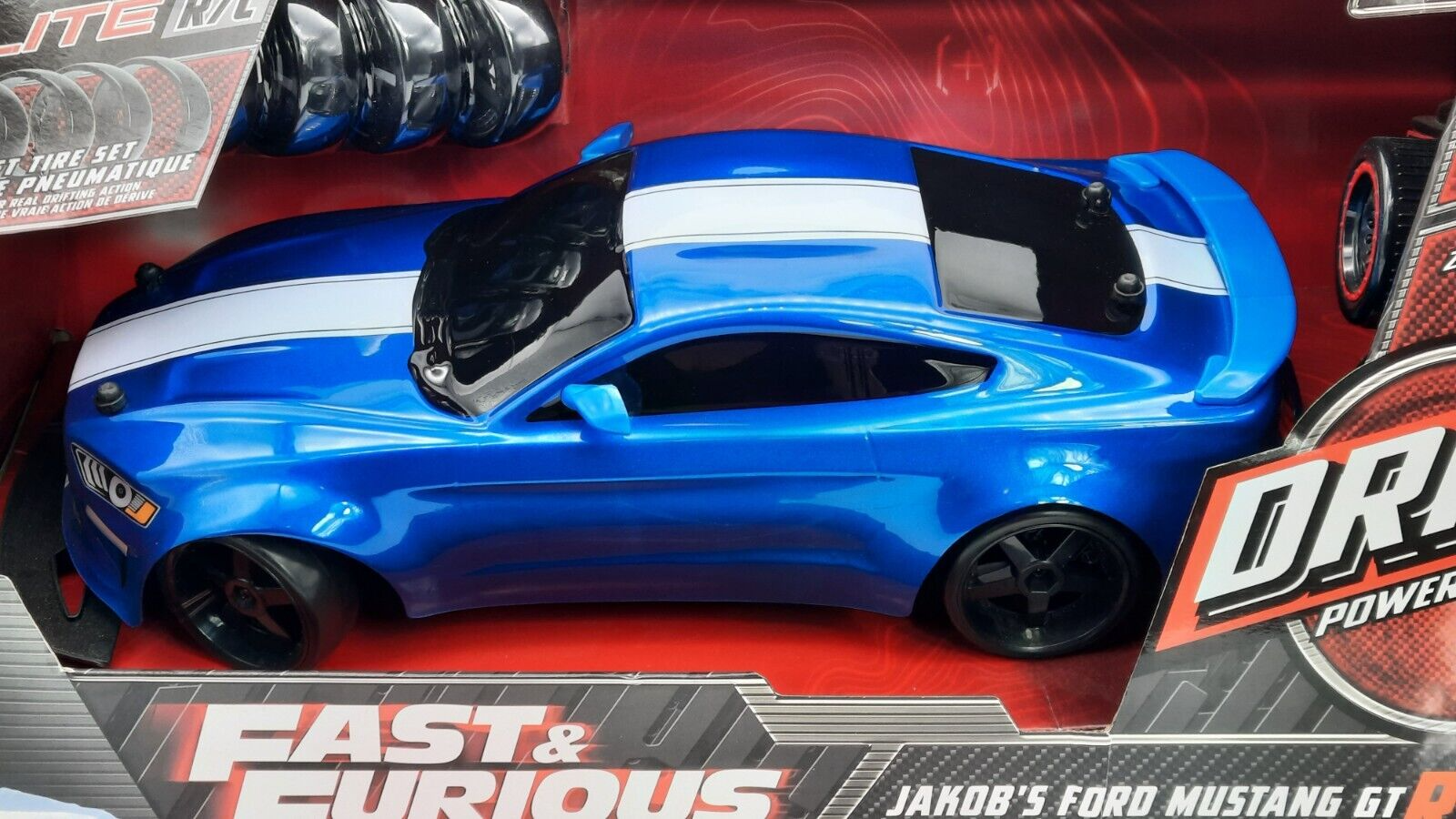 Fast & Furious 1:10 Jakob's Ford Mustang GT Drift RC with Extra Tires Radio  Control Cars