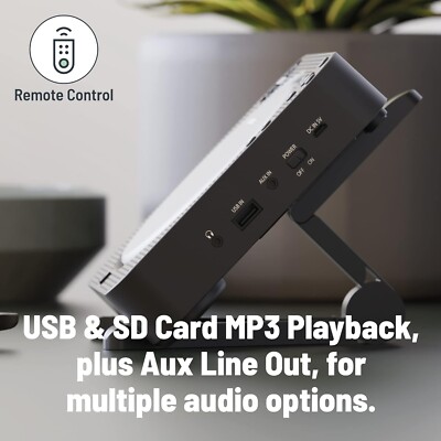 CD Player + FM Radio, USB & SD Card, MP3, BT Empfänger, AUX Line Out, CD150, WIE