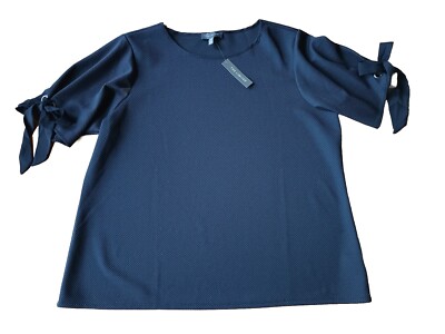 The Limited Collection WOMEN'S Top 1x  NAVY W/Tie Short Sleeve $79