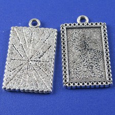 3pcs dark silver tone picture frame charm h3535