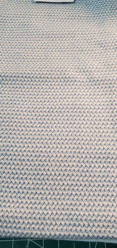 FABRIC TRADITIONS Premium Cotton 1992 Blue and White Basket Weave .79 yards