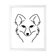 Designs ByLITA Fox Outlined version, Wall Print Animals Art Family Presents