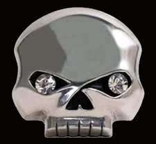 Harley Davidson women's willie G Skull rhinestones fire eye buckle. B8 NEW