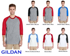 gildan baseball t shirts