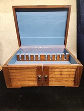Vintage Gorham Stainless  Wood Flatware Storage Chest Doors for  Storage Wooden