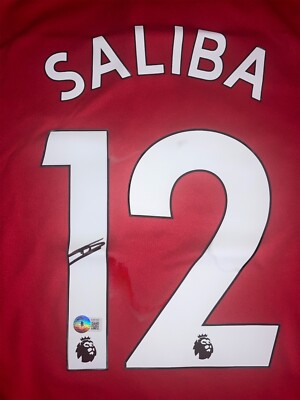 William Saliba Signed Jersey Arsenal Premiere League Soccer Futbol