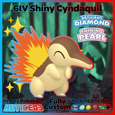 ✨Shiny CYNDAQUIL 6IV✨ Pokemon Brilliant DIAMOND and Shining PEARL lv1+MasterBall