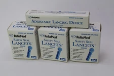 ReliaMed Adjustable Lancing Device with 300 Lancets – Sealed New