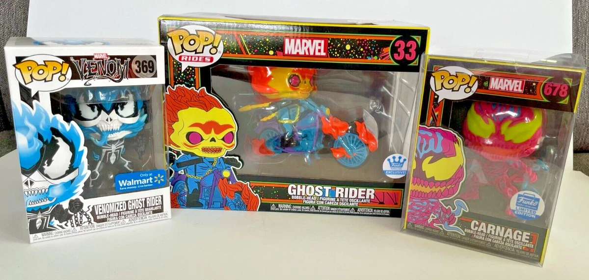Funko POP Ghost Rider Venomized Ghost Rider Carnage Blacklight