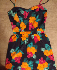 Gap Sundress Size 2 Womens Floral Adjustable Spaghetti Straps Smocked Back Zip