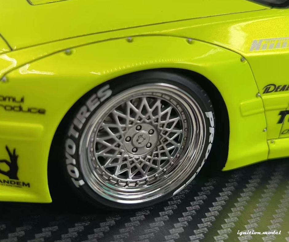 ignition model IG2912 1/18 PANDEM RX-7 FC3S Yellow Model Car ignition model IG2912 1/18 PANDEM RX-7 FC3S Yellow Model Car