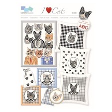 Lindner&acute;s Kreuzstiche NR.88 - I love Cats - STICKVORLAGE - SAMPLER -CROSS STITCH