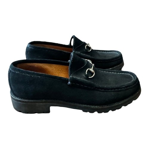 Gucci Black Suede Classic Horsebit Loafers Italy Authentic Men’s EU 40.5 / 7.5