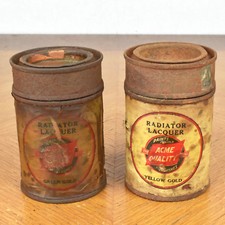 Two (2) Vintage Acme Quality Radiator Lacquer Advertising Cans MADE IN USA