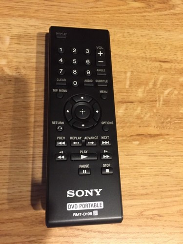 Sony DVD portable Remote control, RMT-D195, New