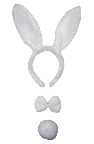 Halloween Xmas Party Combined Animal Headband Bowtie Tail 3pc Unisex Costume - Picture 46 of 53