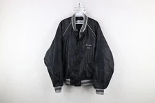 Vtg 80s Mens Large Chain Stitch Rainbow Lanes Bowling Satin Bomber Jacket USA