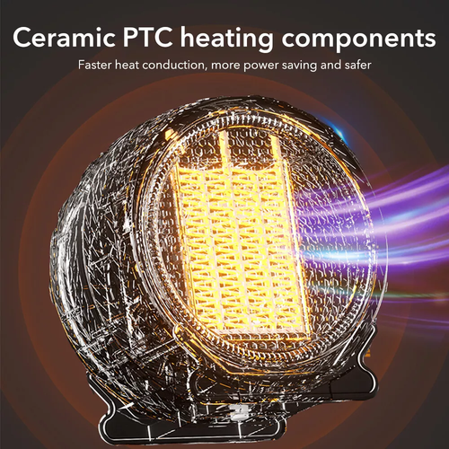 1200W Electric Space Heater 3S Fast Heating Fans Home Office 3 Adjustable Modes - Bild 37 von 38