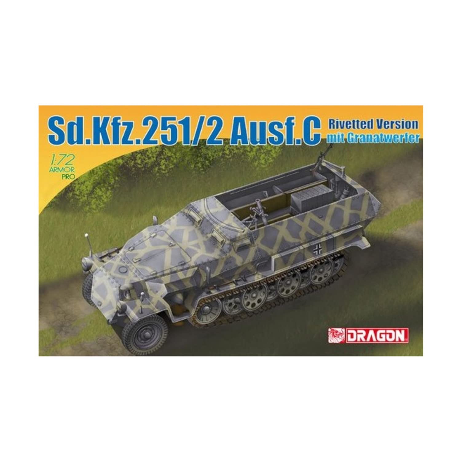 Носитель среднего миномета Dragon 1/72 Sc.Kfz.251/2 Ausf.C w/GrW34