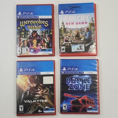 4 PS4 Games Battlezone Werewolves Within EVE Valkyrie Farcry Dawn Playstation VR