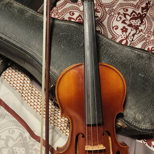 Acoustic 4/4 Violin 4-String Brown Varnish Chinrest w/ Bow Hard Case