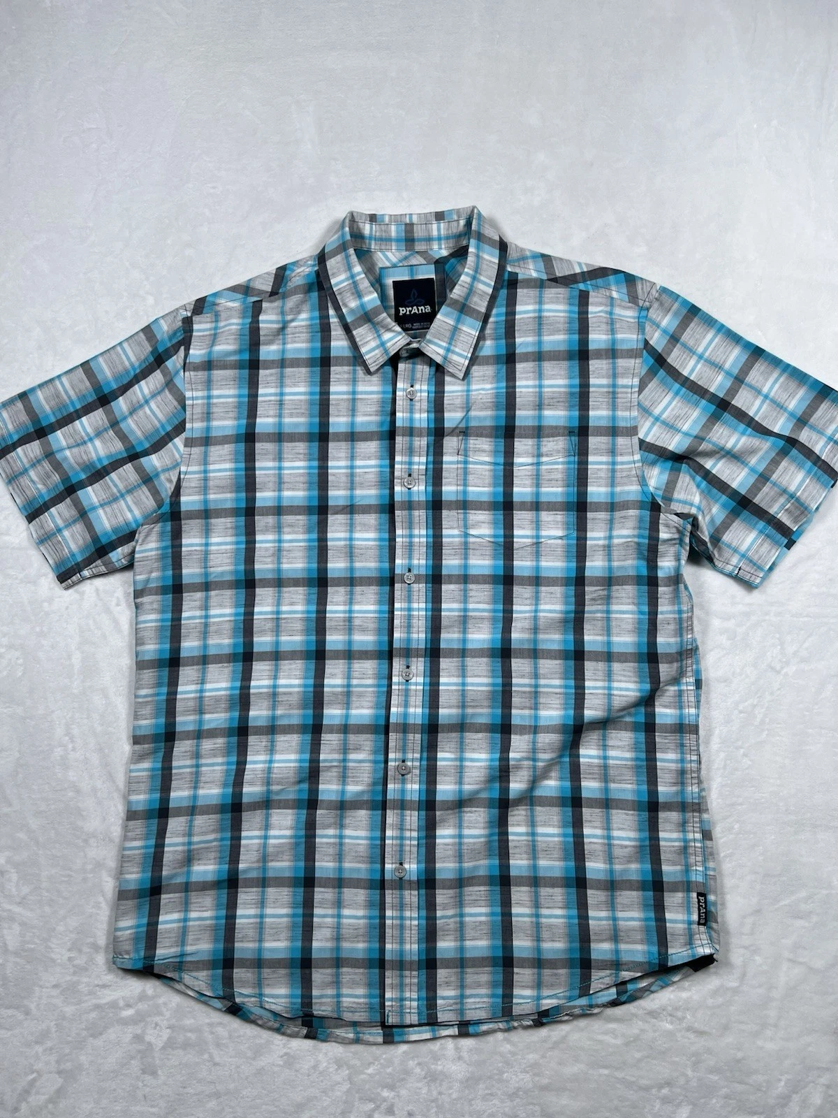 Prana Shirt Mens XL Plaid Short Sleeve Button Up Outdoors Pocket Blue
Opens in a new window or tab