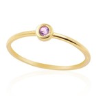 Cavill Ring 0,063ct Ceylon Saphir Rund Vergoldetes 925 Sterlingsilber Damen-